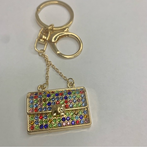 Rhinestone Multicolor Bag Bag Charm / Key Charm - Picture 3 of 3